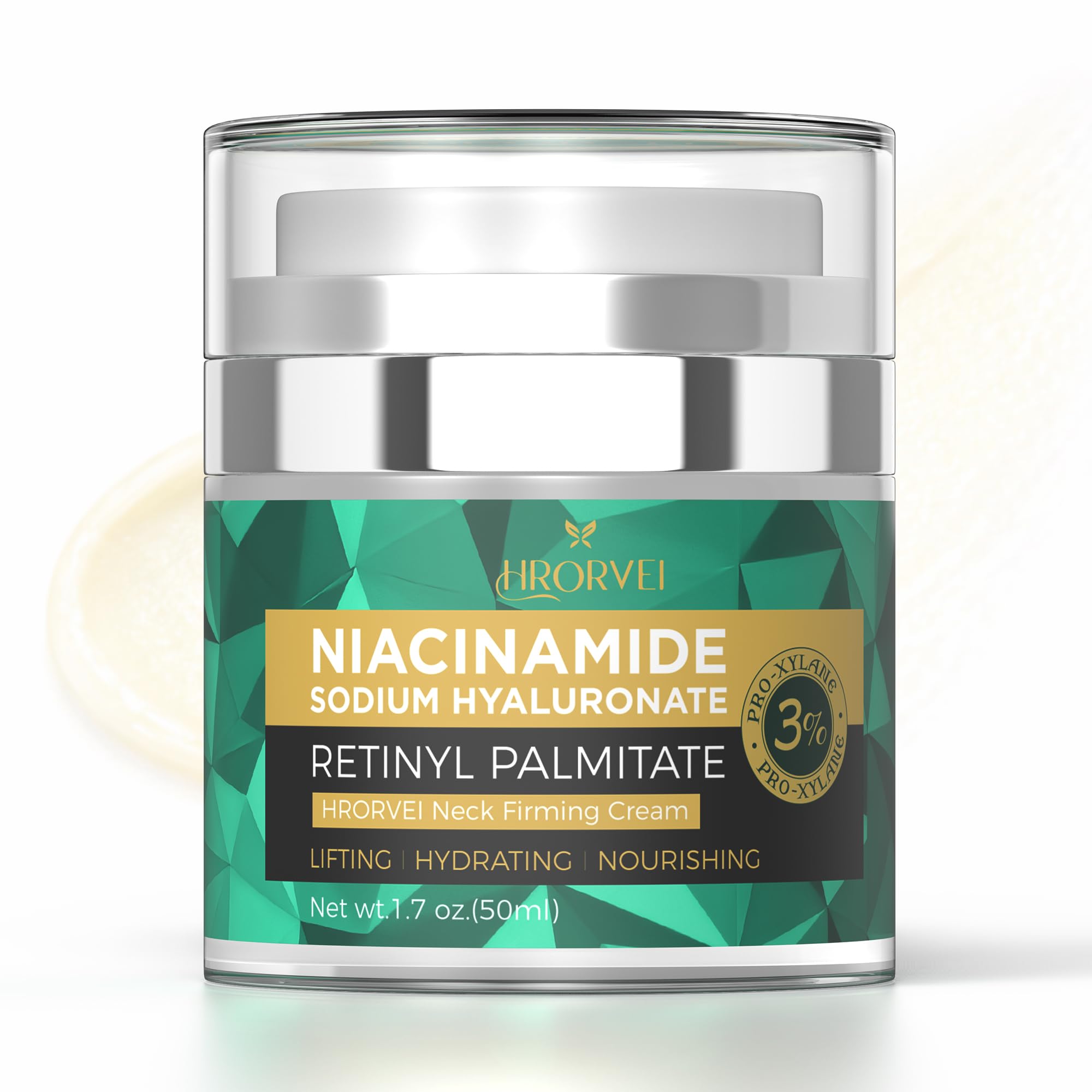 Crema cuello retrinol de Hrorvei, mejora la firmeza del cuello.