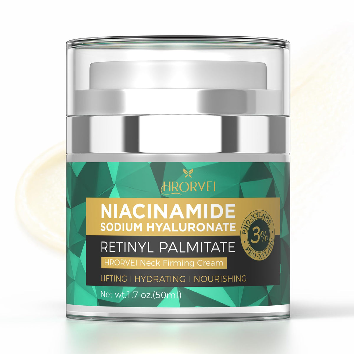 Crema cuello retrinol de Hrorvei, mejora la firmeza del cuello.