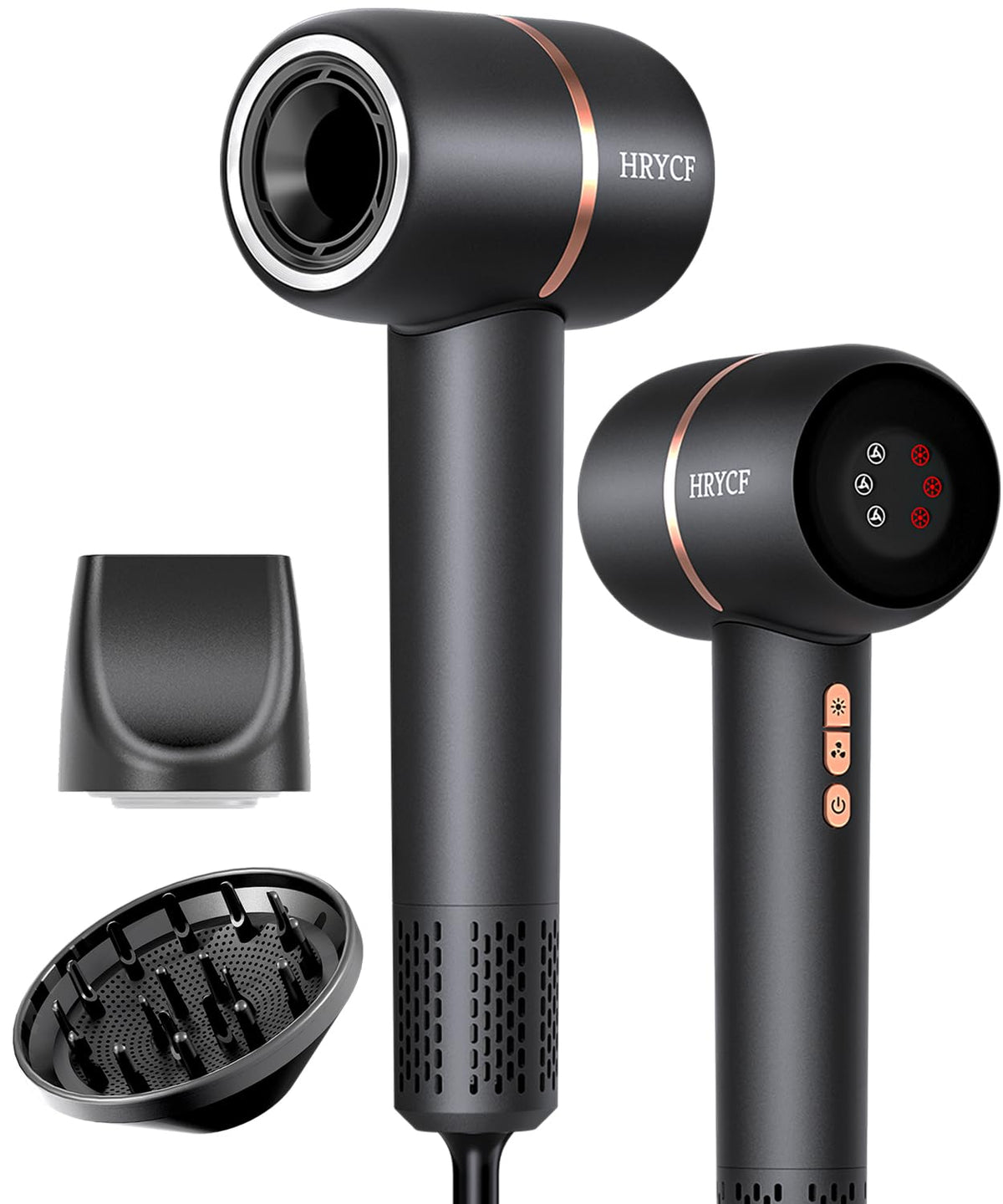 HRYCF secador iónico con motor sin escobillas, secado rápido para todo tipo de cabello