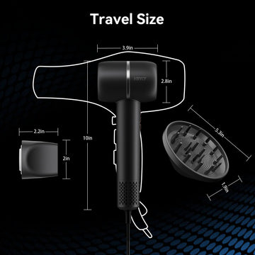 HRYCF secador ionico ideal para casa y viaje