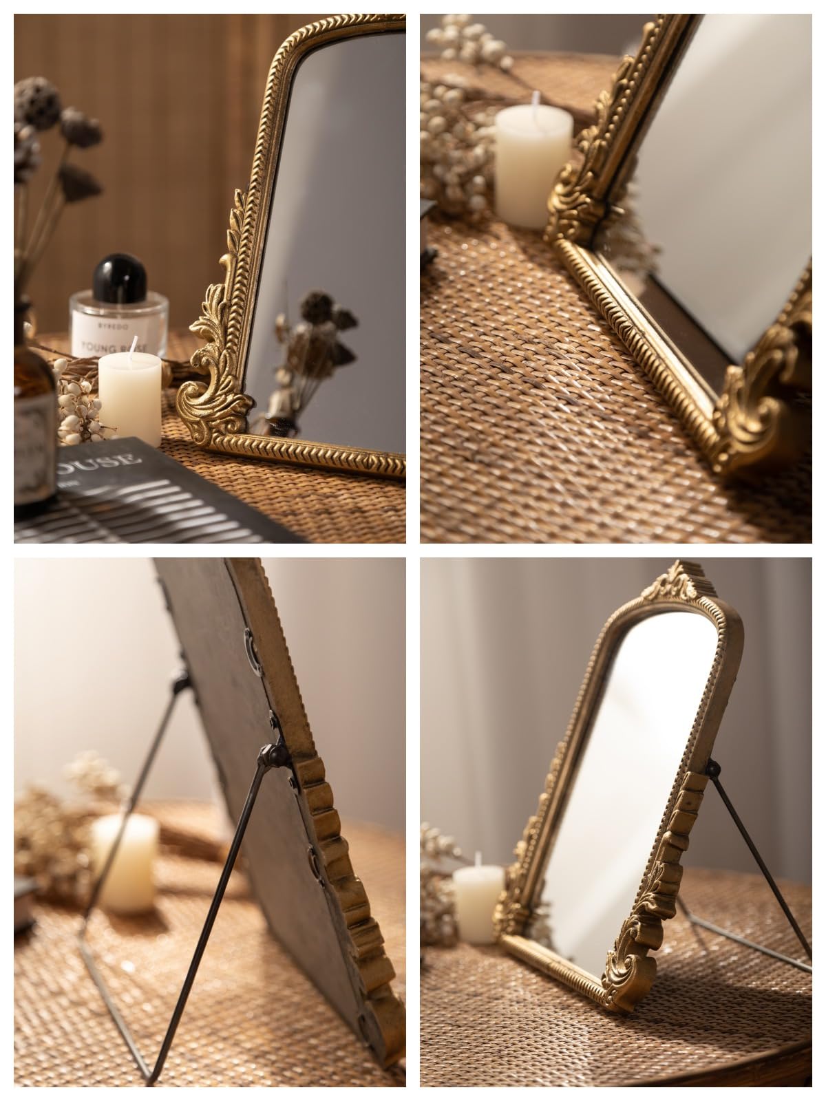 HSDDHOME Espejo ideal como regalo para amantes de lo vintage.