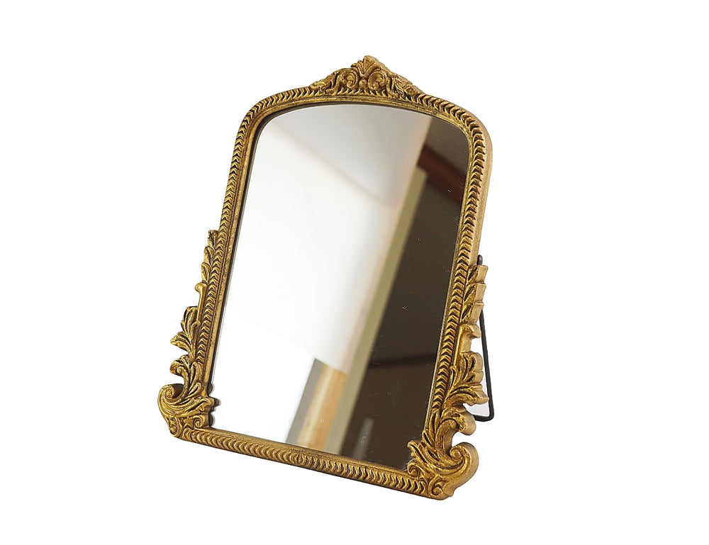 HSDDHOME Espejo vanidad vintage en escritorio Arendahl, ideal para maquillaje diario.