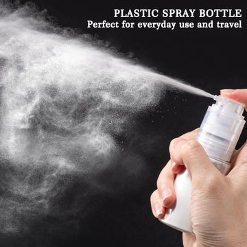 HSOMiD botella pulverizador transparente de 120 ml, diseño visible para medir polvo.