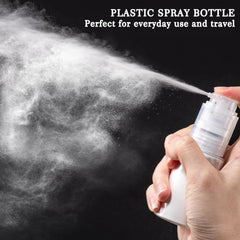 HSOMiD botella pulverizador transparente de 120 ml, diseño visible para medir polvo.