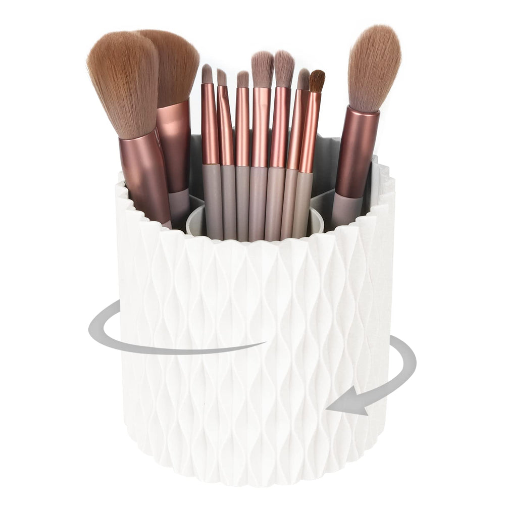 HSSPANFN organizador maquillaje 360° con brochas y lápices al alcance