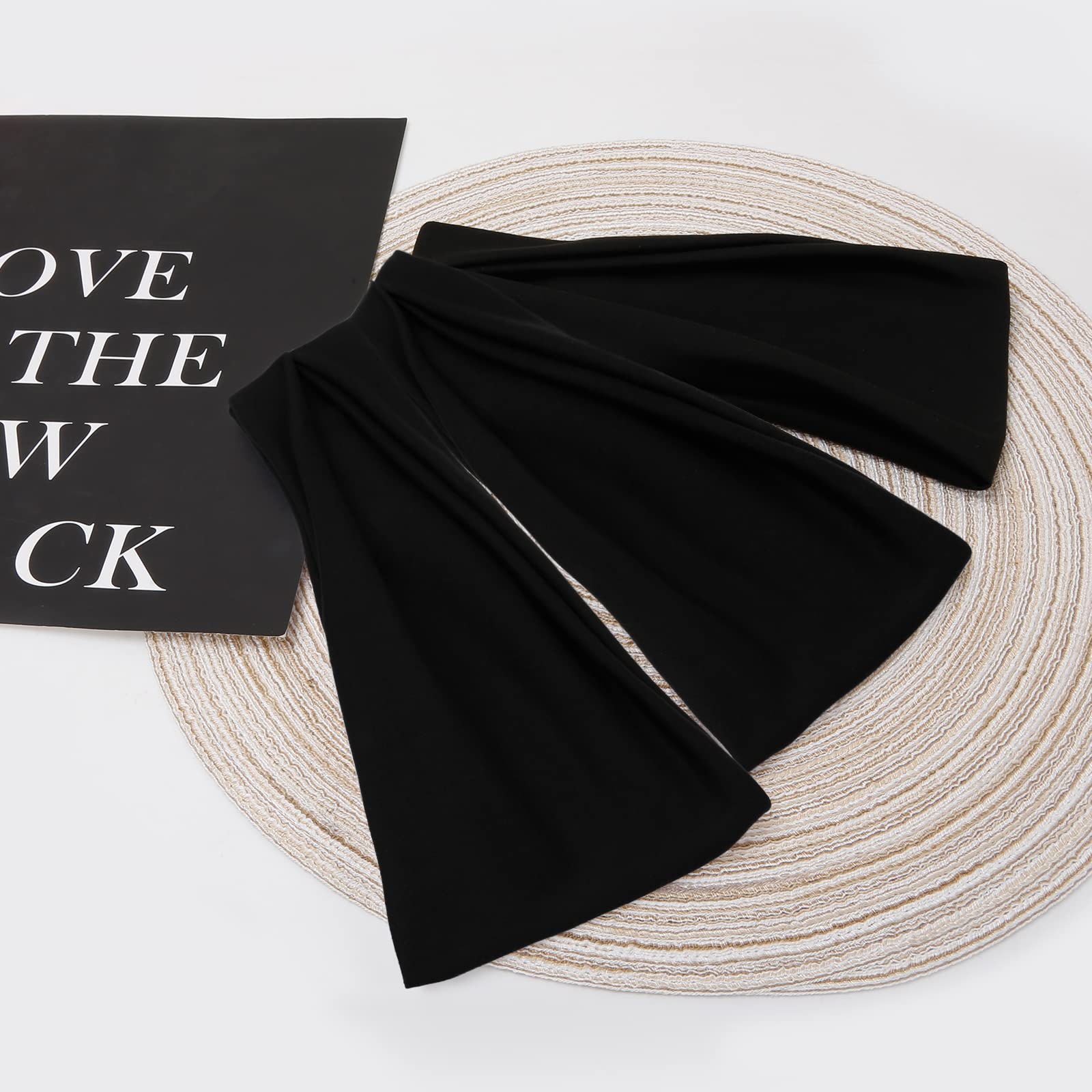 Huachi cinta para el cabello negra suave, perfecta para yoga y entrenamiento
