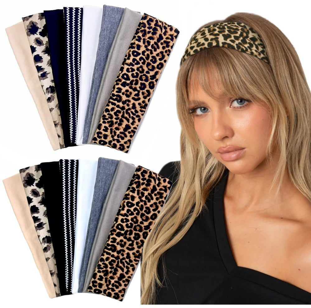 Diademas Huachi sin deslizamiento, juego de 16 piezas para combinar con cualquier atuendo.