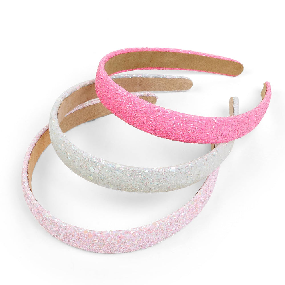 Huachi diadema con brillos rosa claro, perfecta para el regreso a clase.