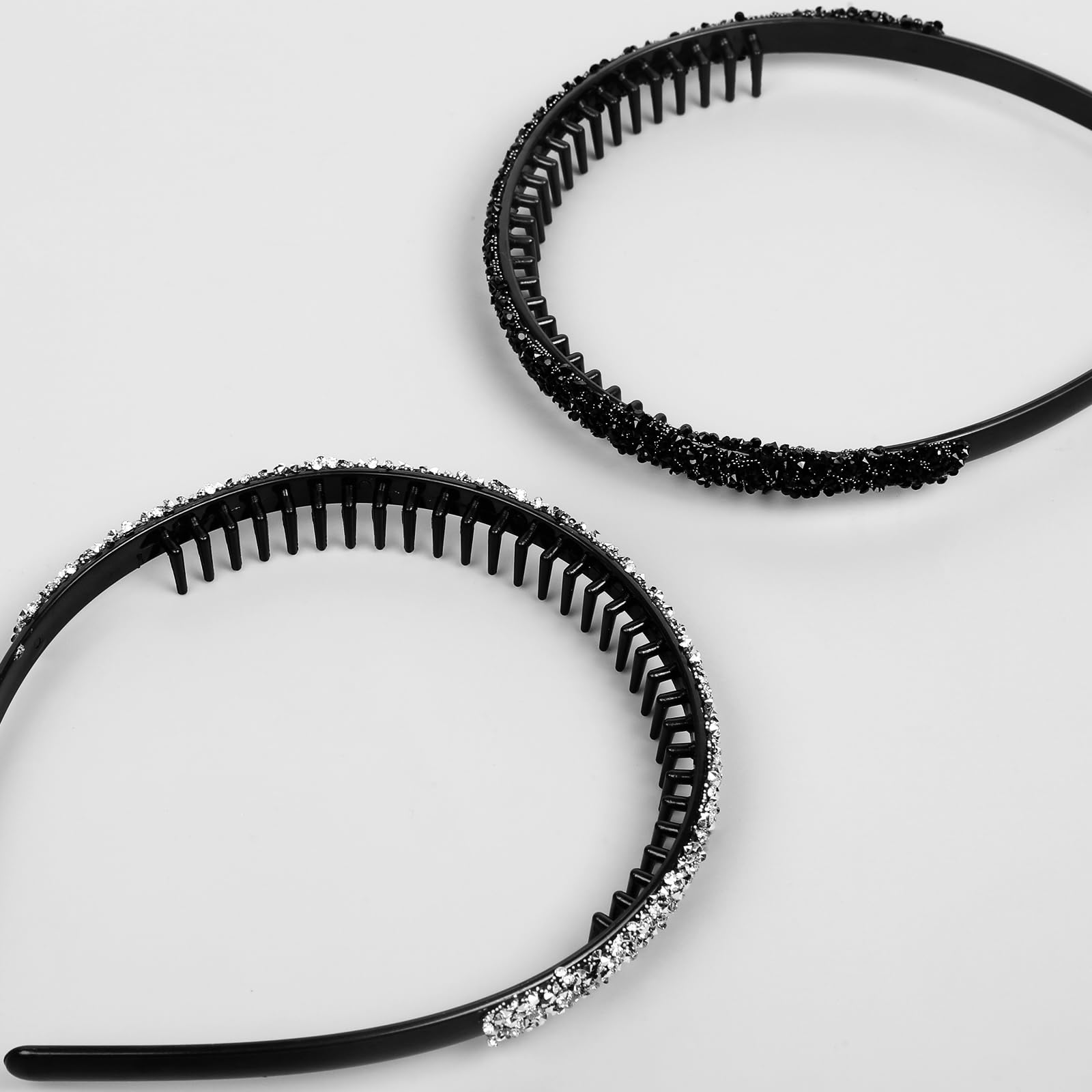 Diadema Huachi cristal para cabello largo, realza brillo y estilo