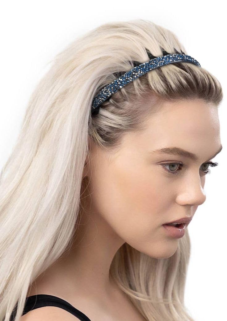 Diadema Huachi cristal para cabello corto, mantiene forma con facilidad