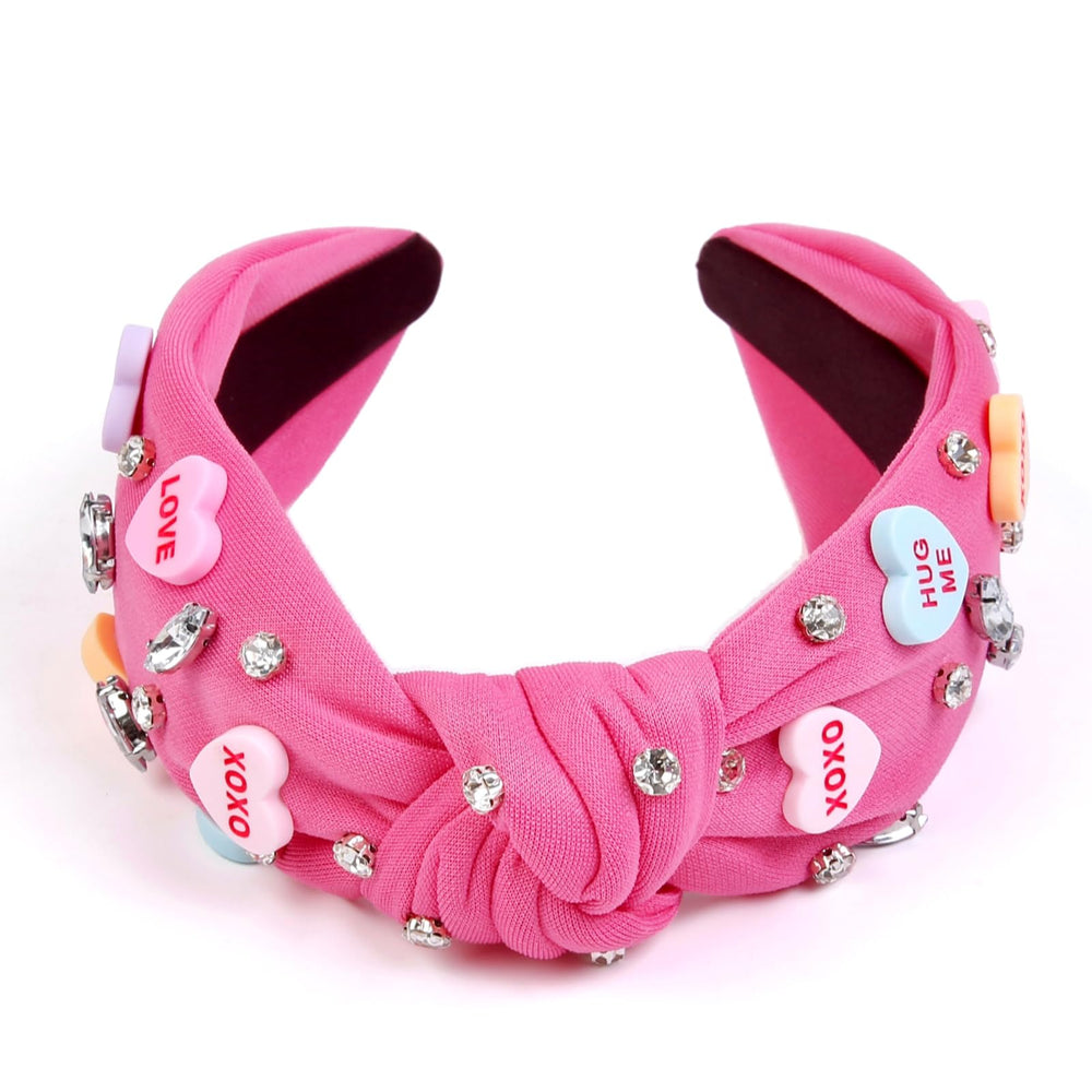 Huachi diadema San Valentín, corazones con mensajes de amor, accesorio llamativo para regalos.