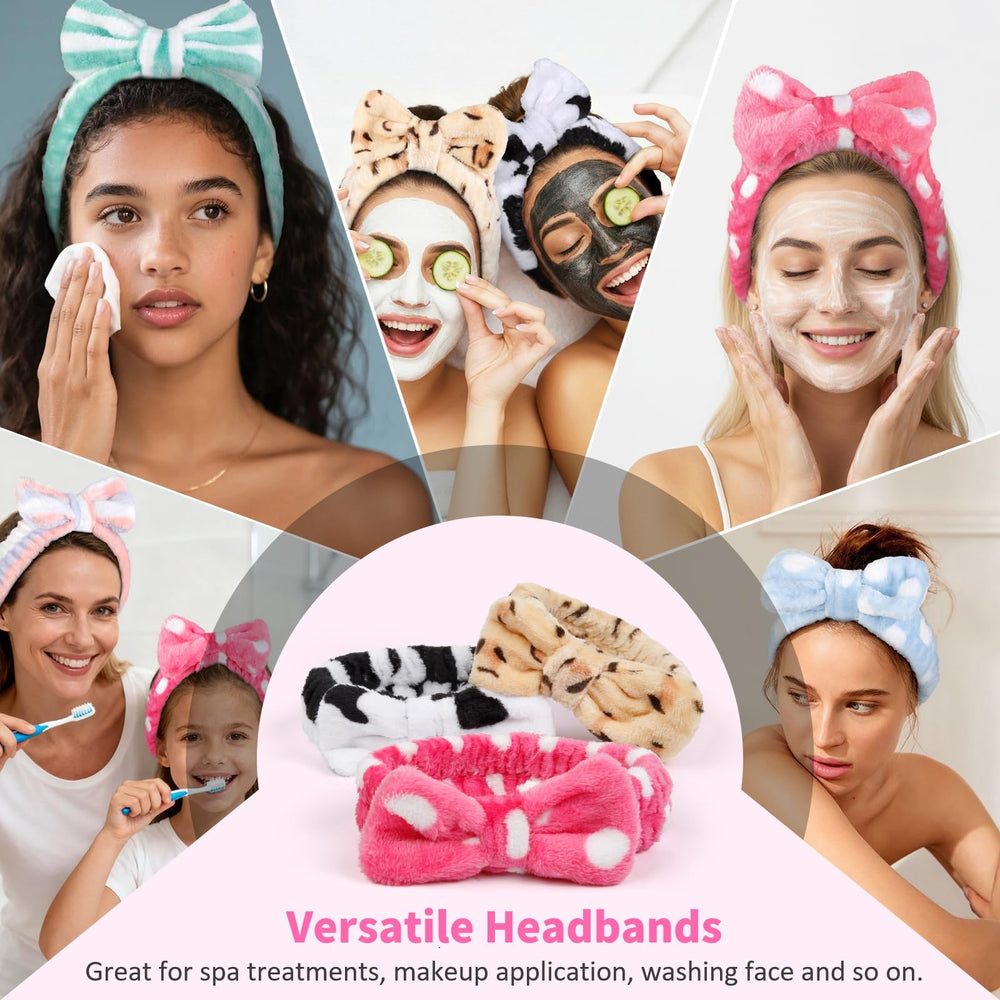 Huachi headbands tacto suave, tejido mullido cuida la piel mientras recoges el cabello.