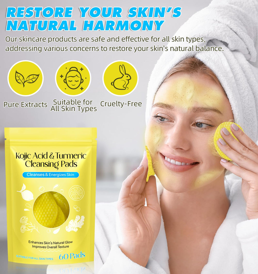 Disco mascarilla facial portátil HUALIJIA con curcuma y ácido kojico.