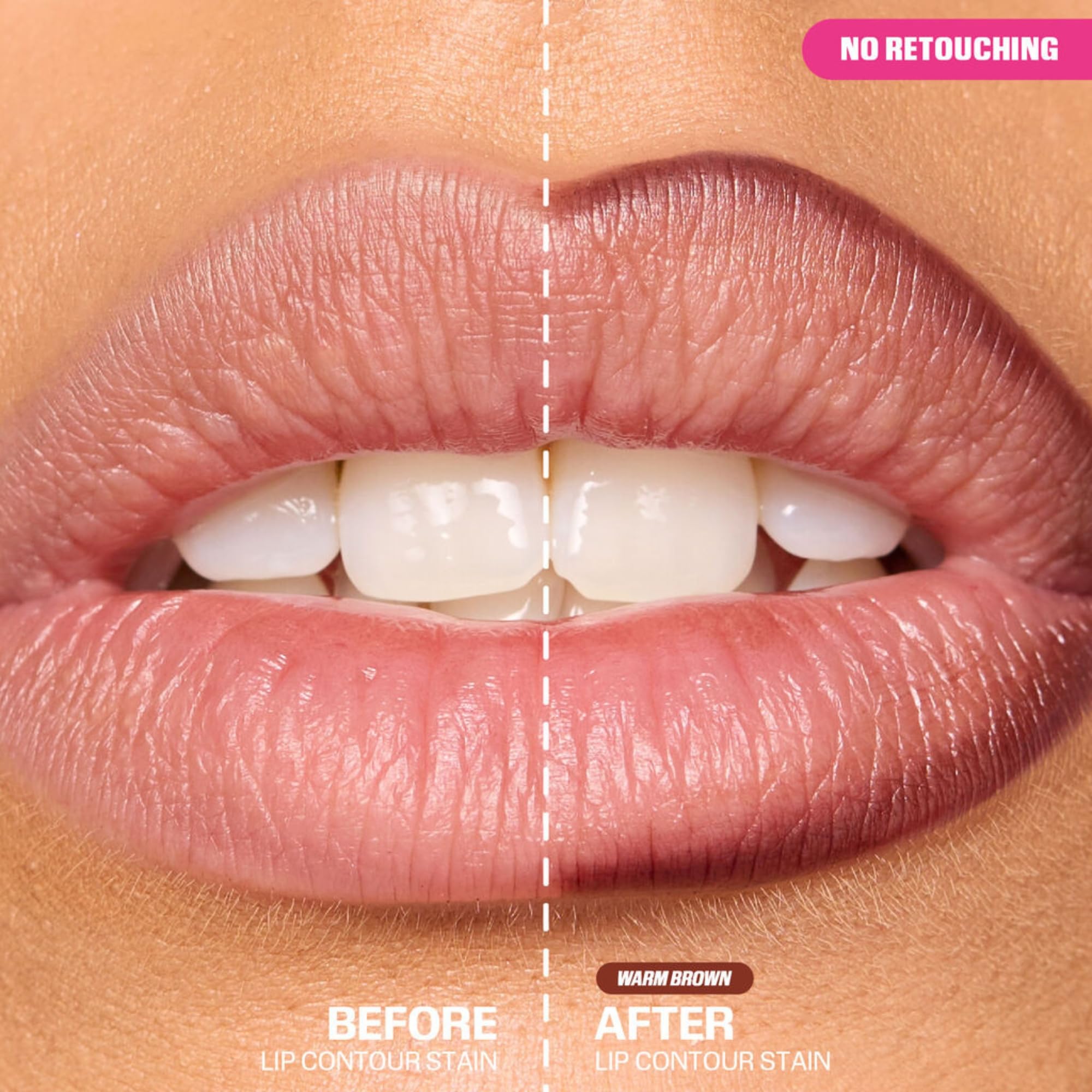 Delineador labial de punta doble de Huda para definición precisa.