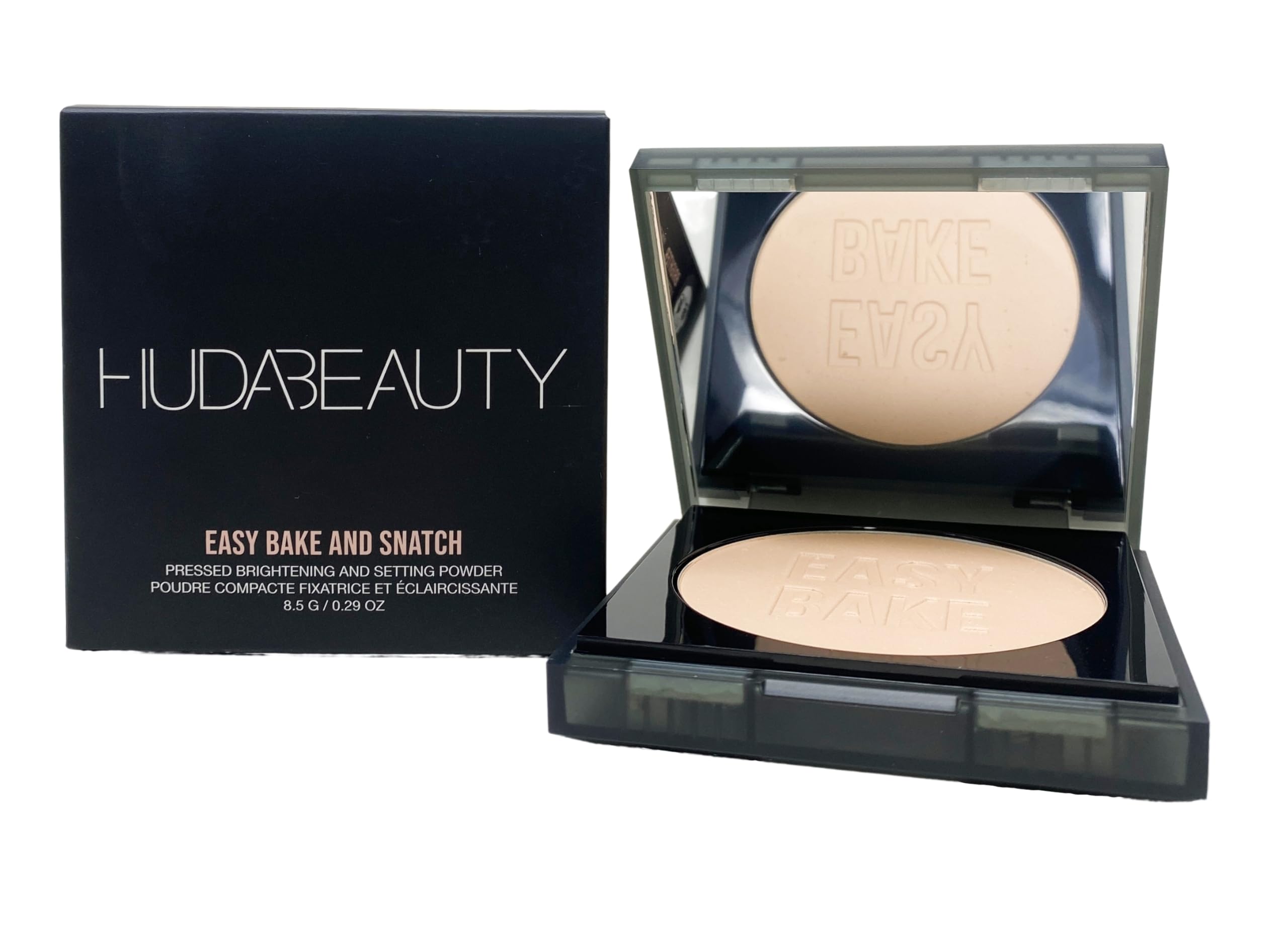 Poudre compacte Huda Easy Bake Snatch avec éponge intégrée pour retouches ciblées et rapides