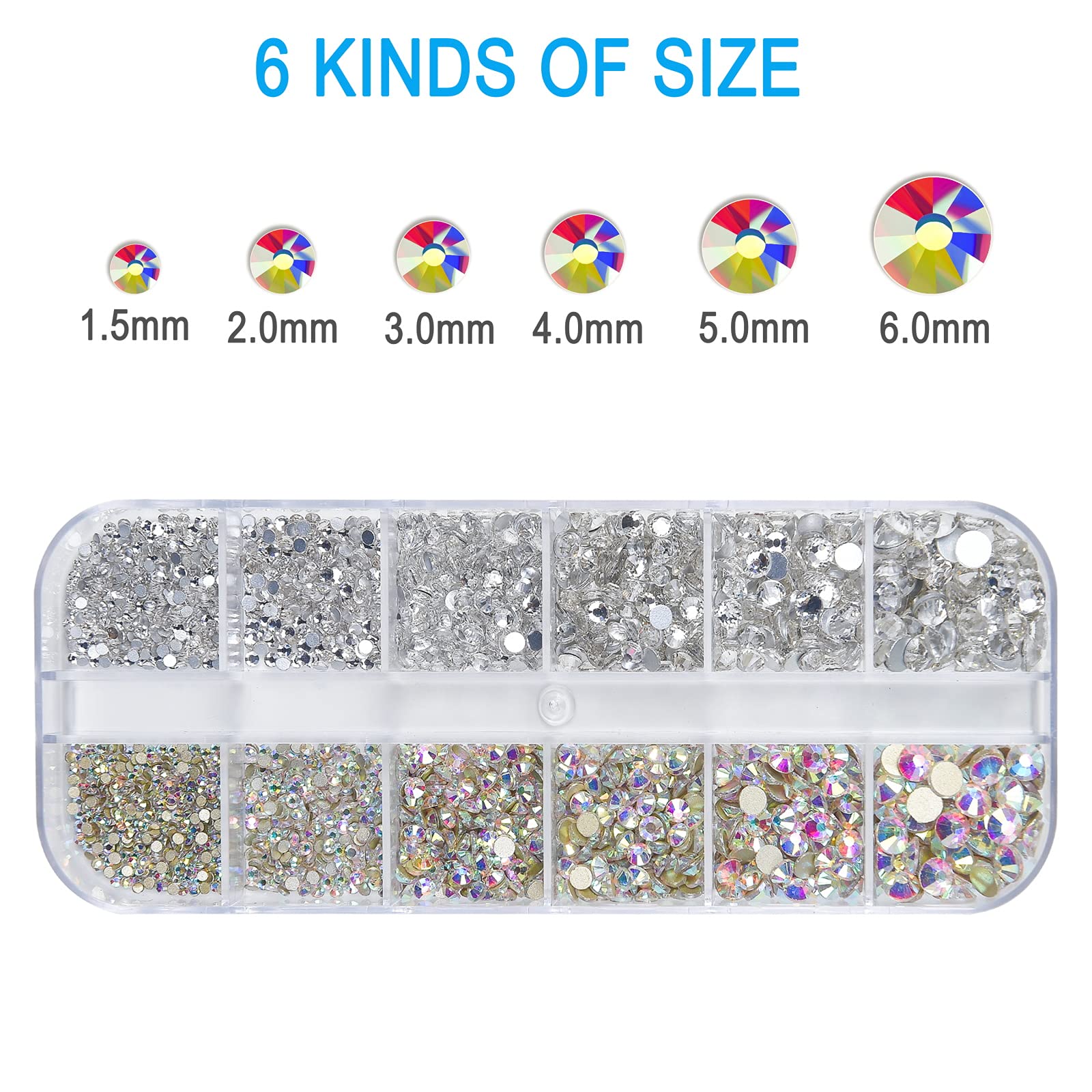 Piedras HUETFAT en 6 tamaños para diseños variados.