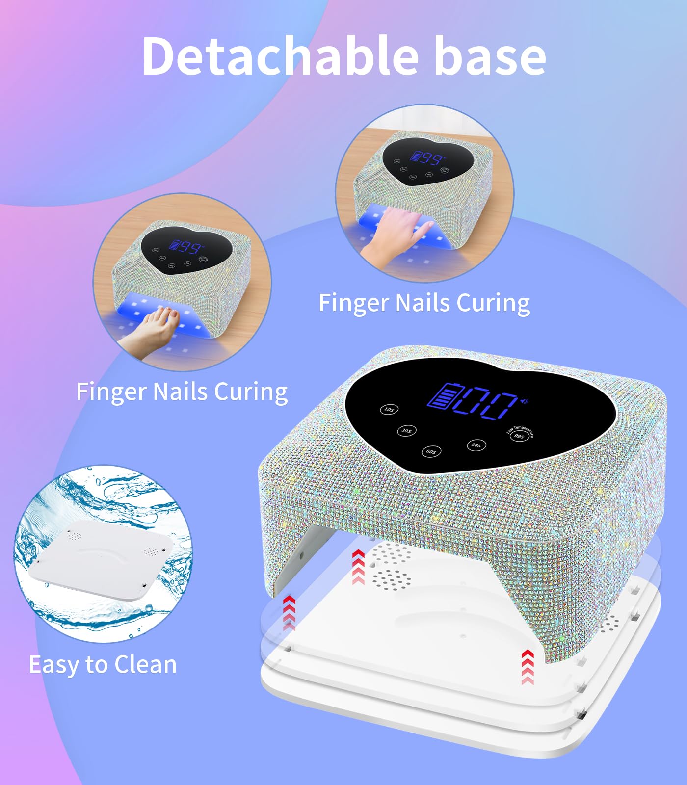 Lámpara UV HugMaple cura geles y resinas, ideal para uso profesional o doméstico