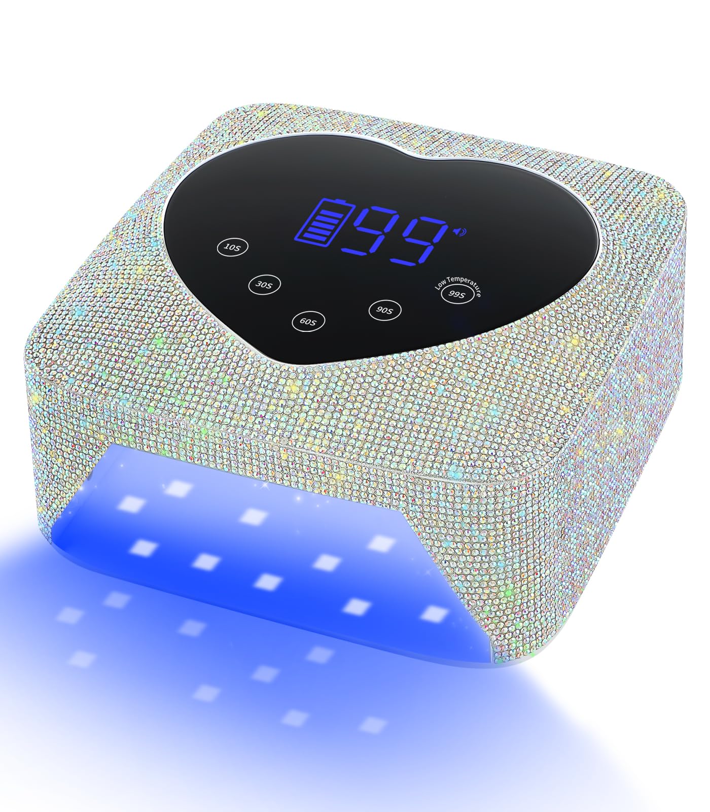 Lámpara UV HugMaple con diamante, curado rápido y uniforme para gel