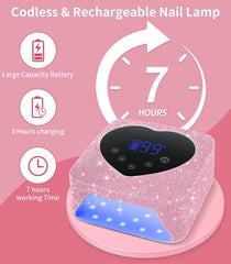 HUGMAPLE Lámpara UV para uñas con base desmontable para limpieza fácil