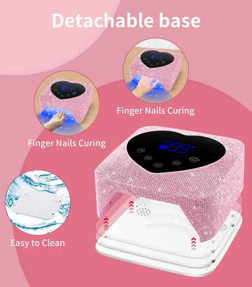 HUGMAPLE Lámpara UV para uñas cura todo gel en segundos