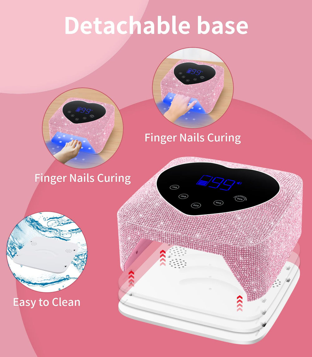 HUGMAPLE Lámpara UV para uñas cura todo gel en segundos