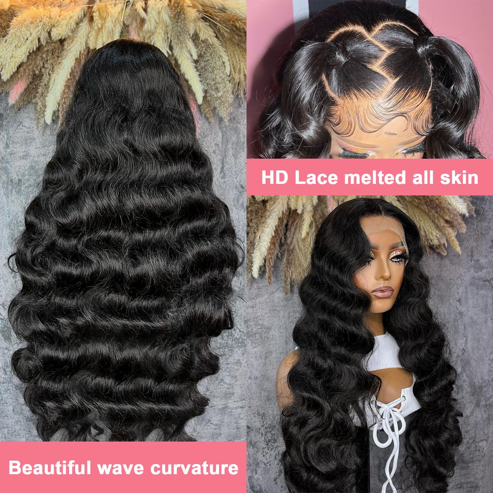 Hugsun full-density wig with silky ends, natural movement and low tension.