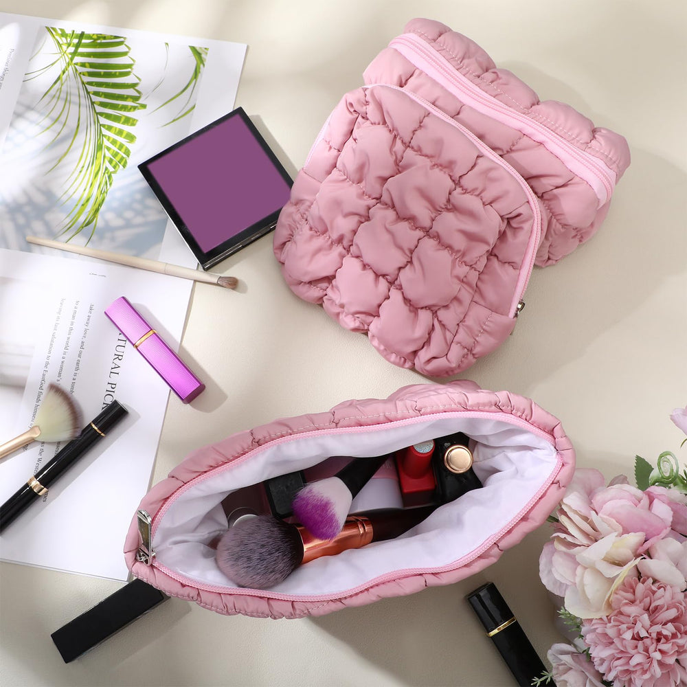 Bolsas Huhumy, bolsa cosmetica acolchada uso diario, organiza maquillaje y accesorios.