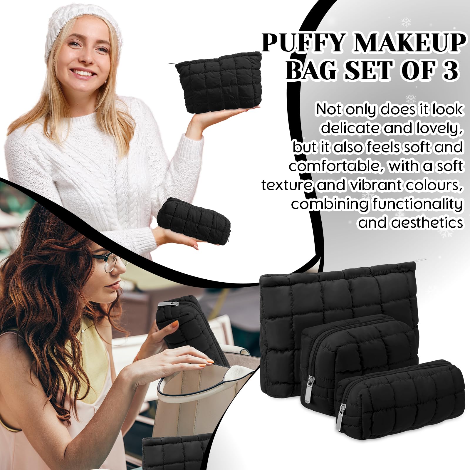 Regalo práctico de Huhumy: bolsa de maquillaje acolchada para sorpresa ideal.