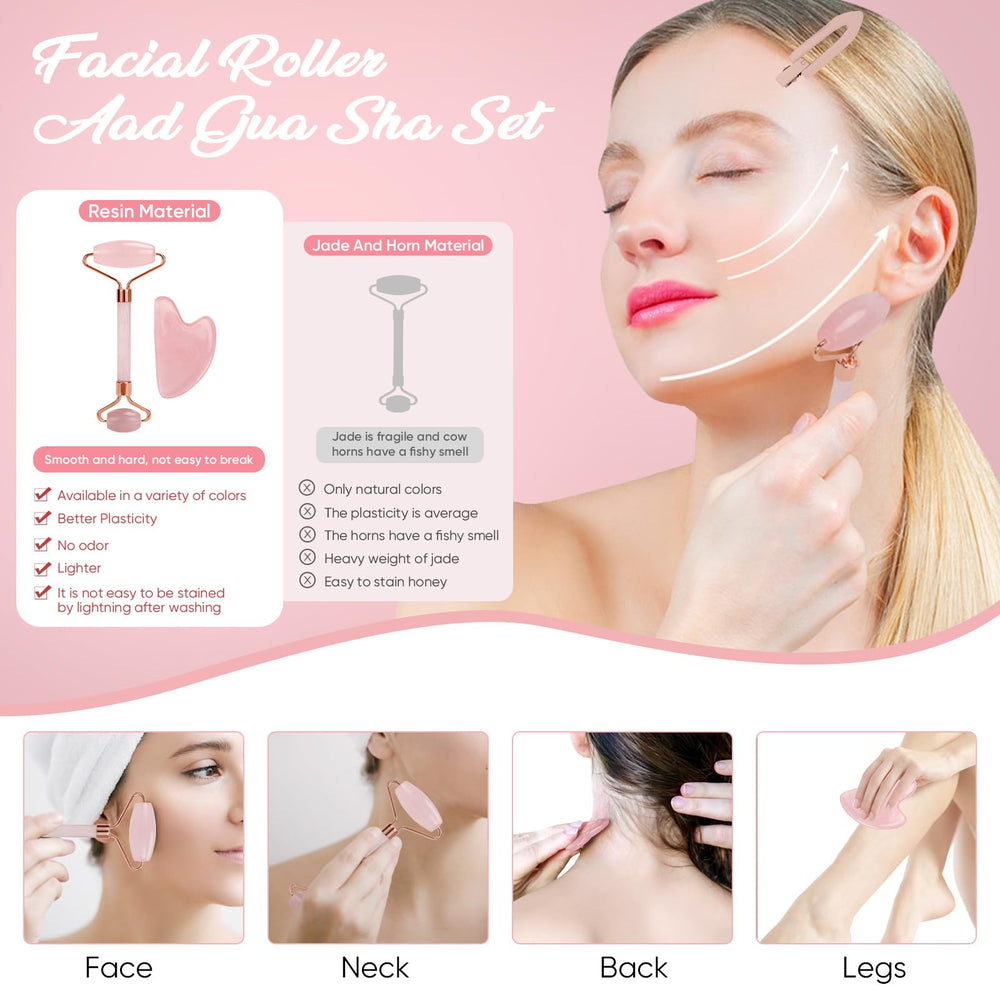 Rodillo Gua Sha HUIMYUE para cuidado personal en casa.