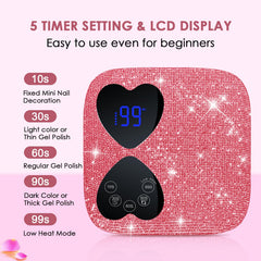 Pantalla táctil en forma de corazón de HUITINE para ajustar 5 temporizadores.