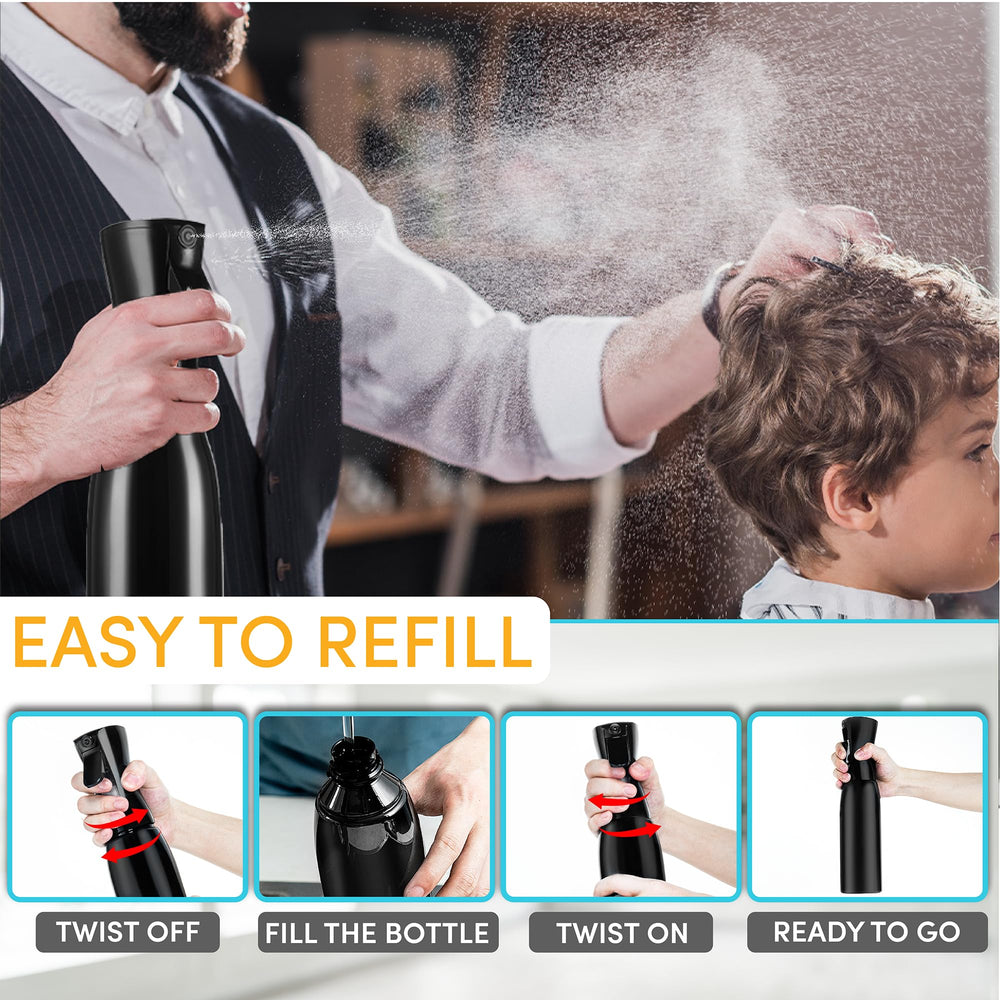 Rociador 360° de la botella Hula Home permite aplicación en cualquier ángulo.
