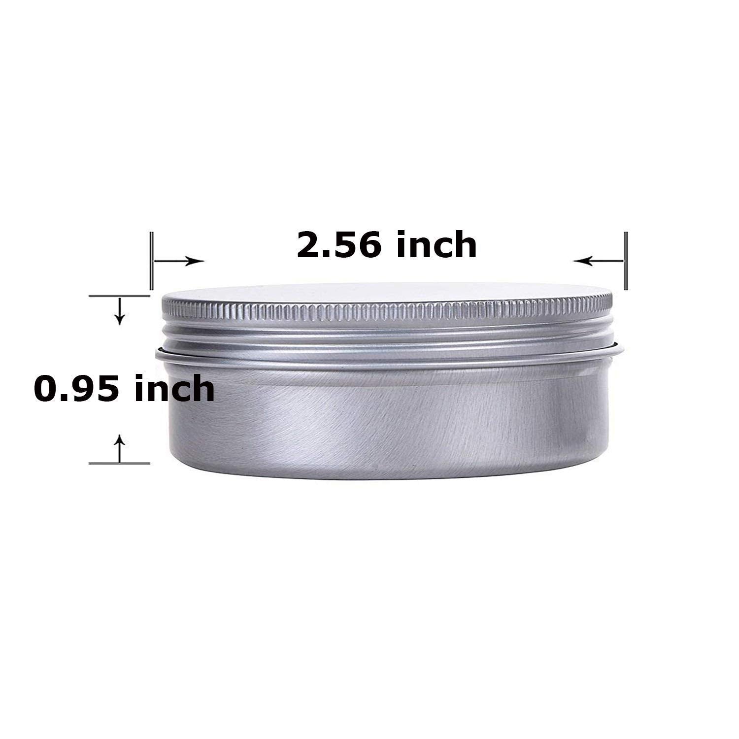 Hulless lata de aluminio 60 ml conjunto 12 unidades, almacenamiento práctico de muestras.