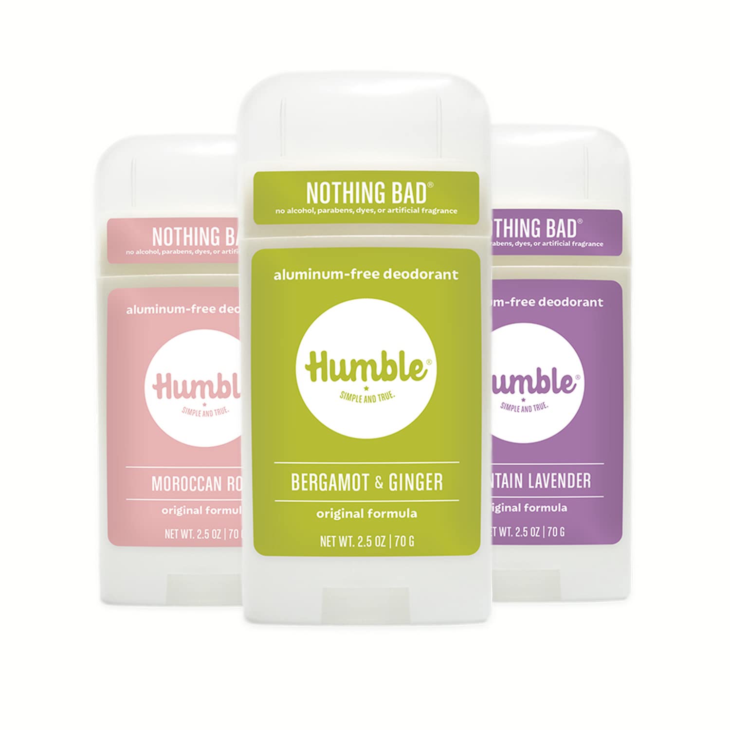 HUMBLE barra desodorante sutil cítrico, aroma ligero para uso diario
