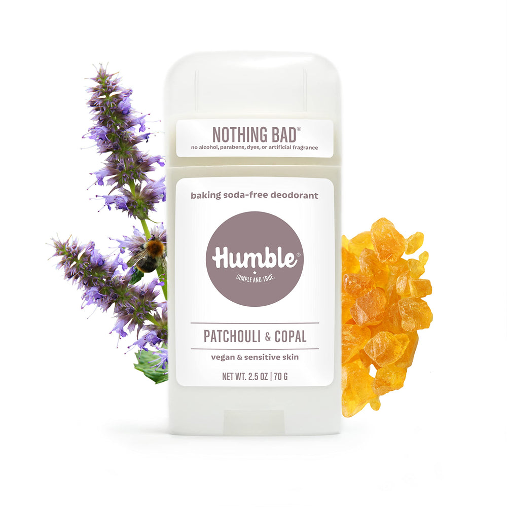 Humble Brands desodorante ingredientes simples: base limpia para la piel.