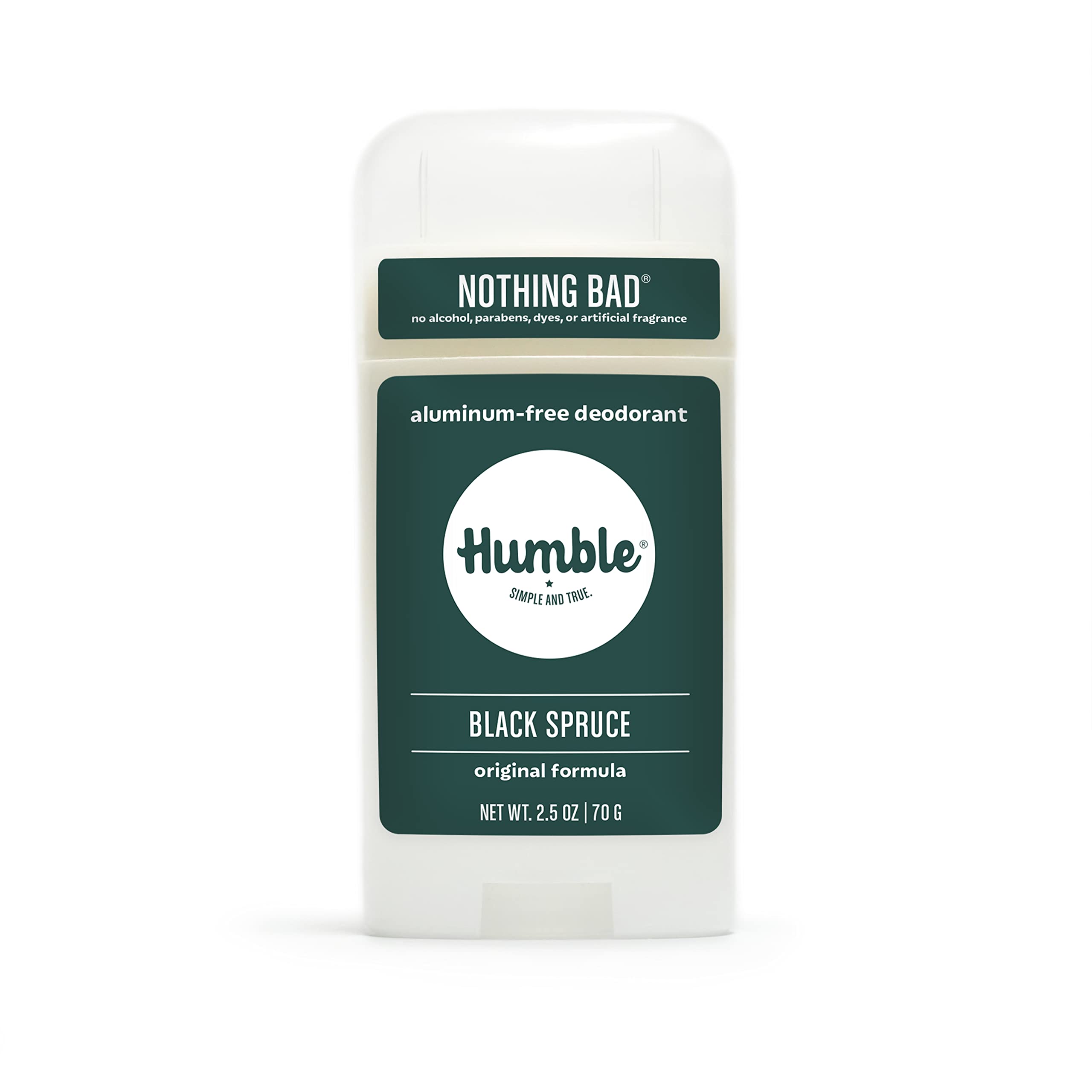 Desodorante Humble Brands Original sin aluminio, embalaje práctico para uso diario y frescura duradera.