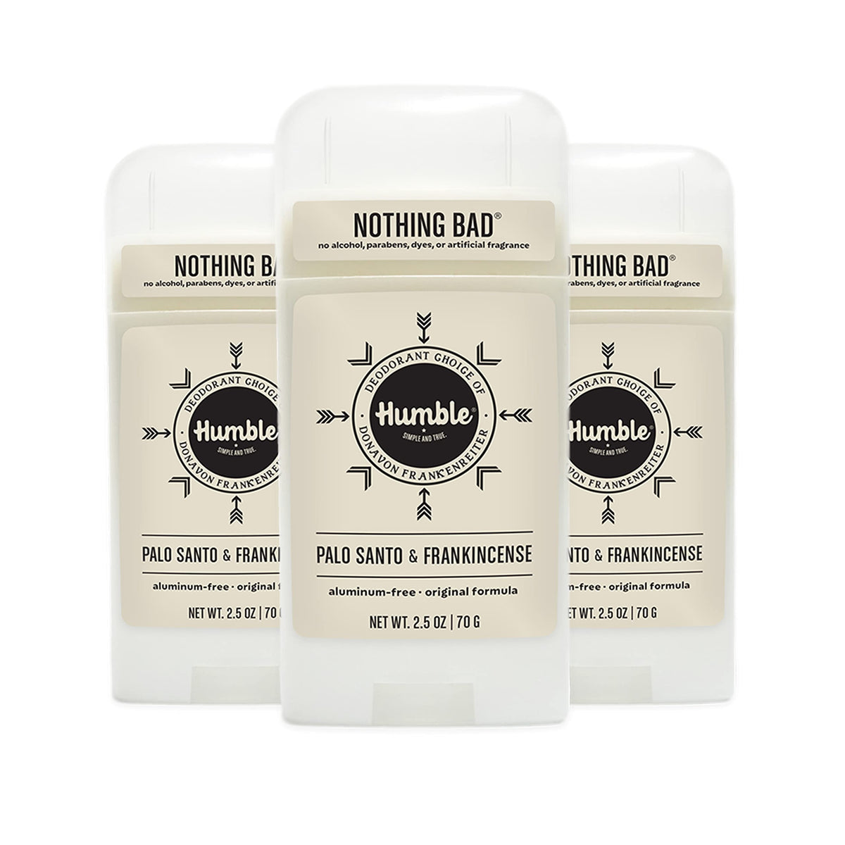 Humble Brands desodorante original sin aluminio en paquete de 3, listo para uso diario