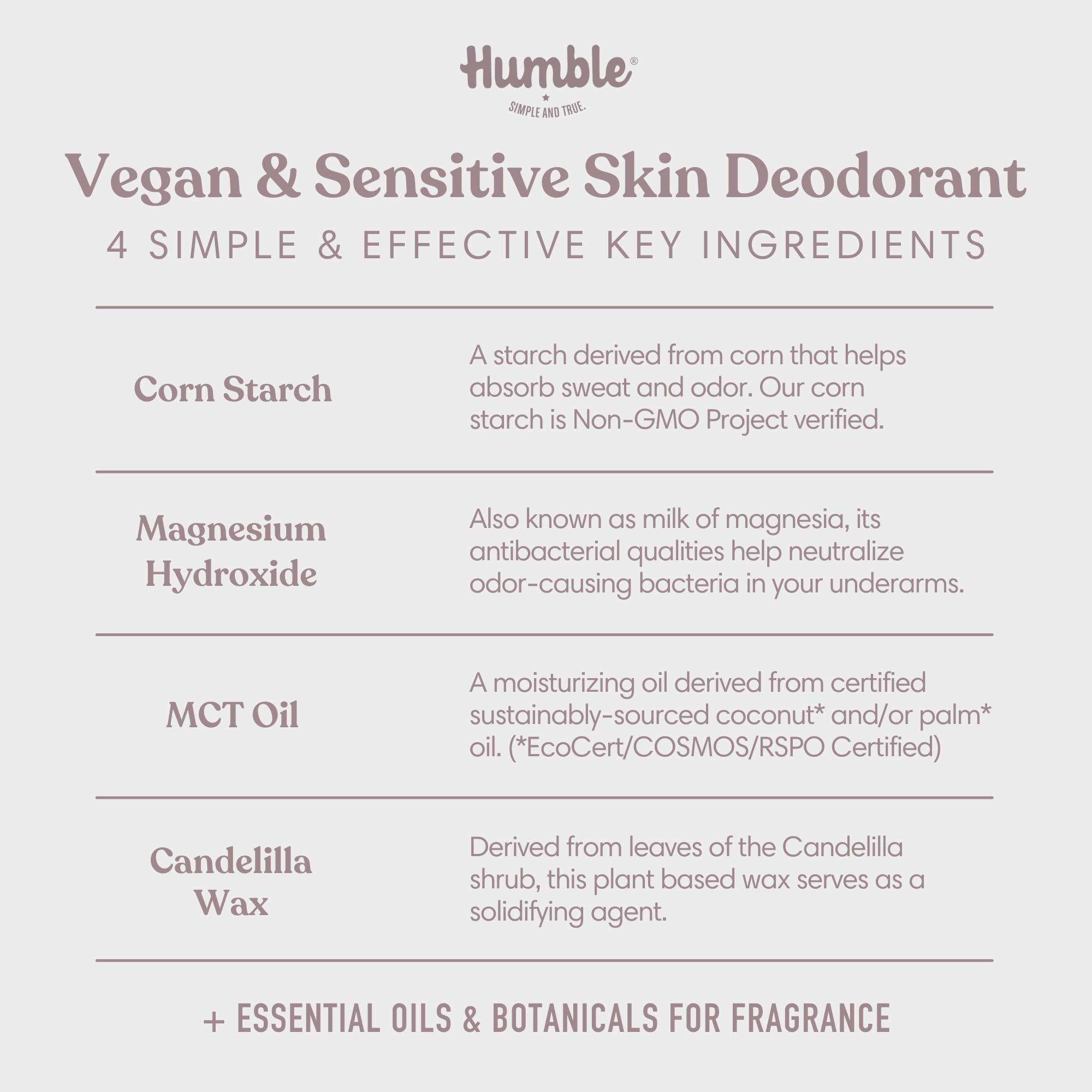 Humble Brands desodorante sin alcohol ni parabenos: aroma natural.