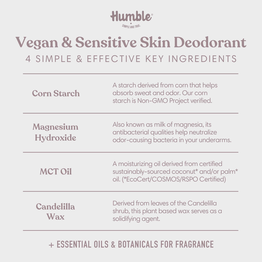 Humble Brands desodorante sin alcohol ni parabenos: aroma natural.