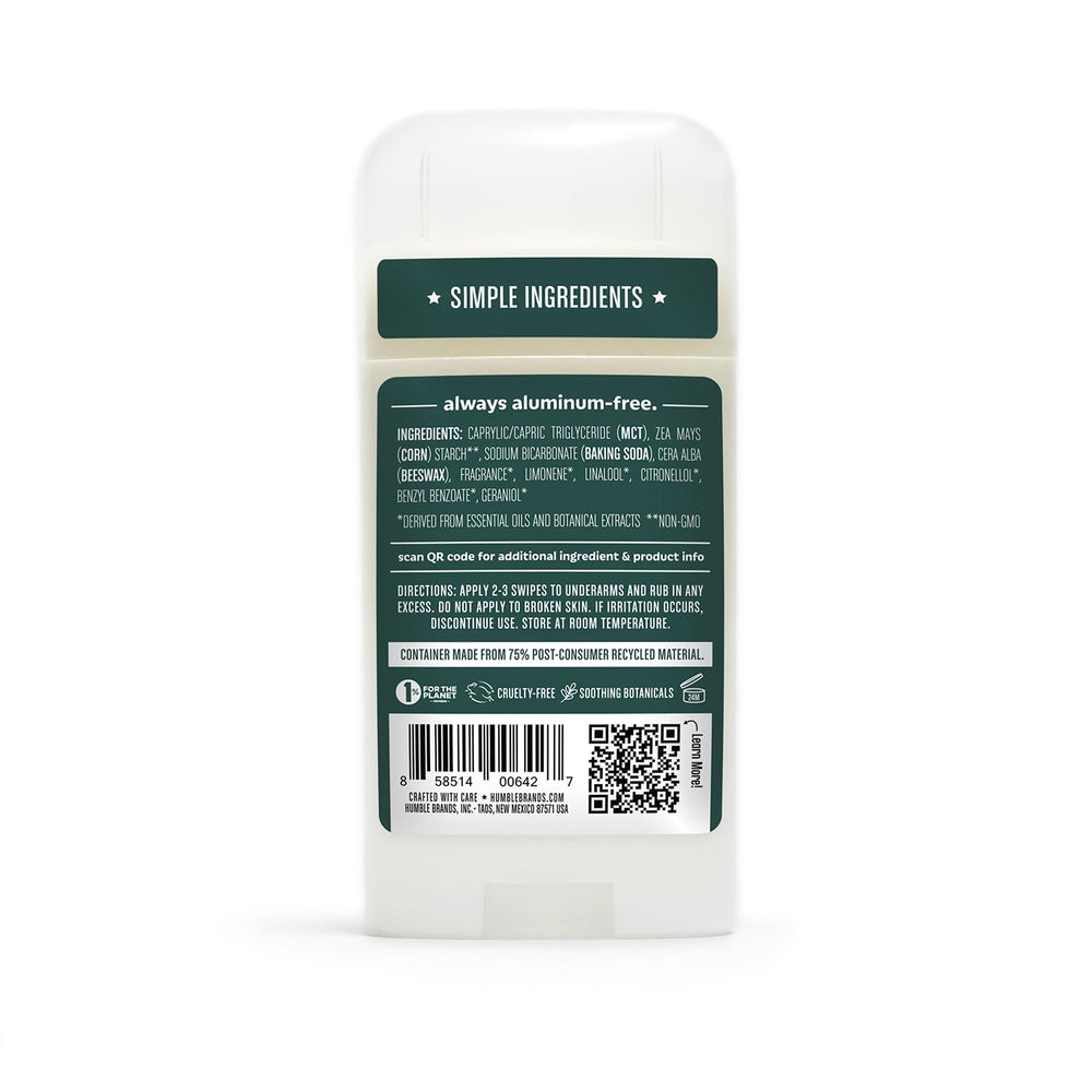 Uso diario recomendado de Humble Brands Original sin aluminio.