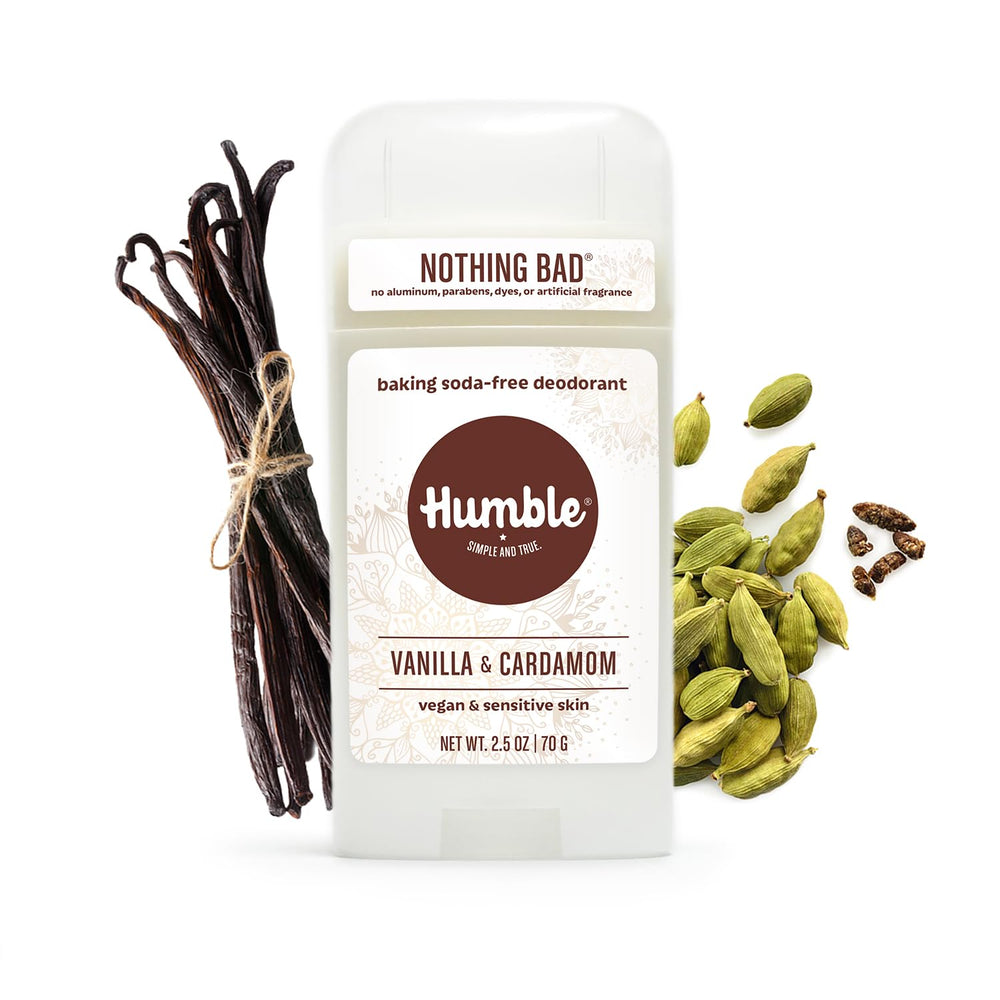 Humble Brands Desodorante Vegano, sin bicarbonato, opción suave para la piel.