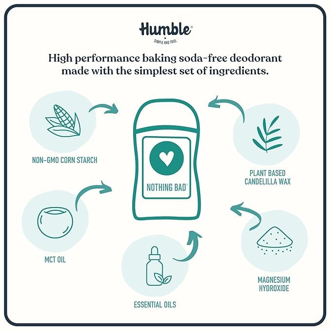 Humble Brands Desodorante Vegano, textura suave al usar, deslizamiento cómodo.