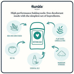 Humble Brands Desodorante Vegano, textura suave al usar, deslizamiento cómodo.
