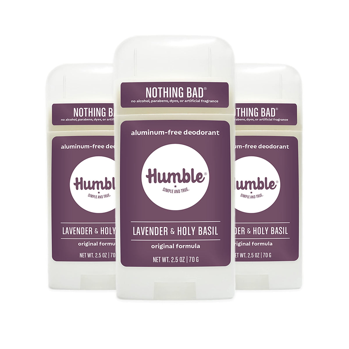 Déodorant Humble Pack 3, emballage élégant et pratique.
