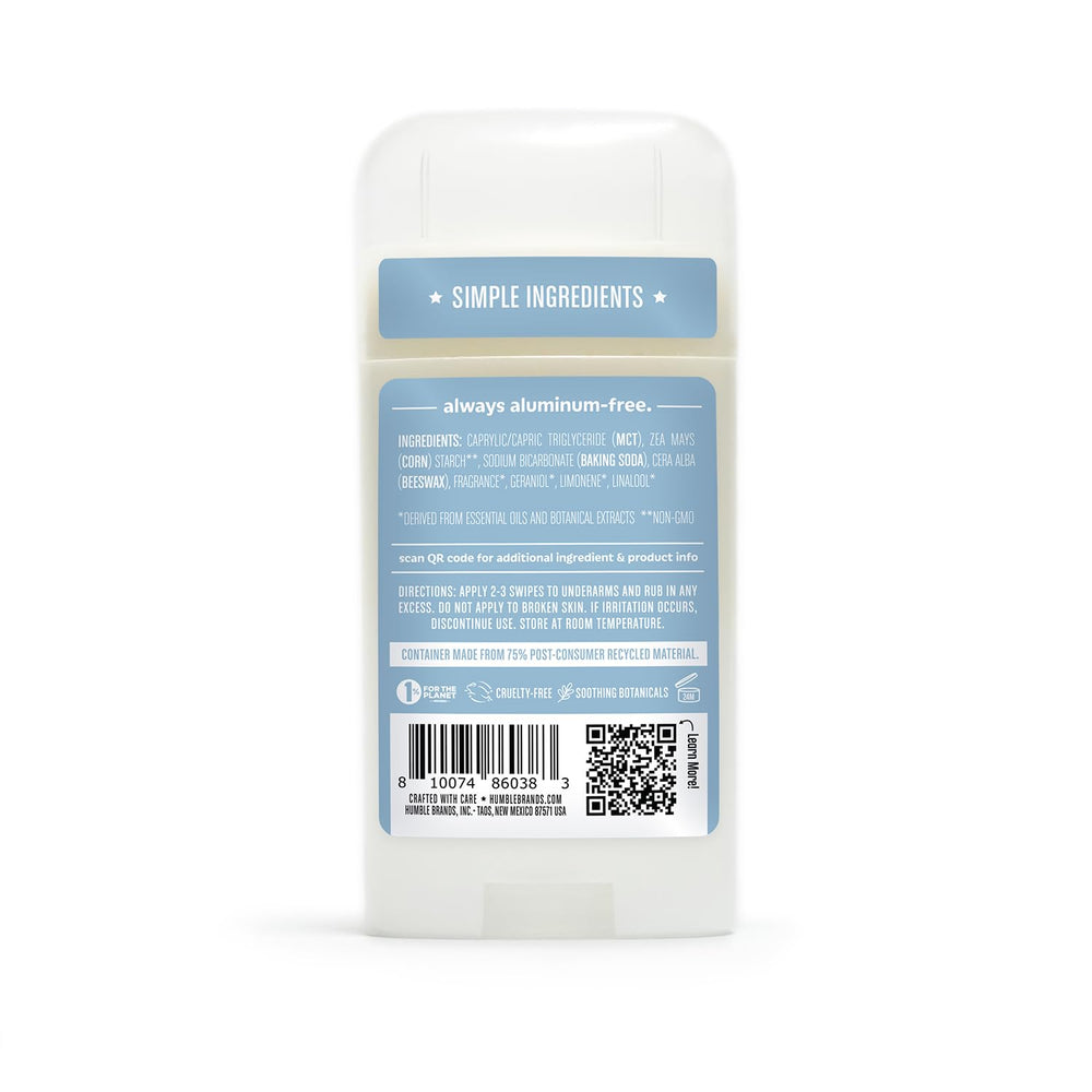 Desodorante HUMBLE ofrece control de olor duradero y absorción para días activos.