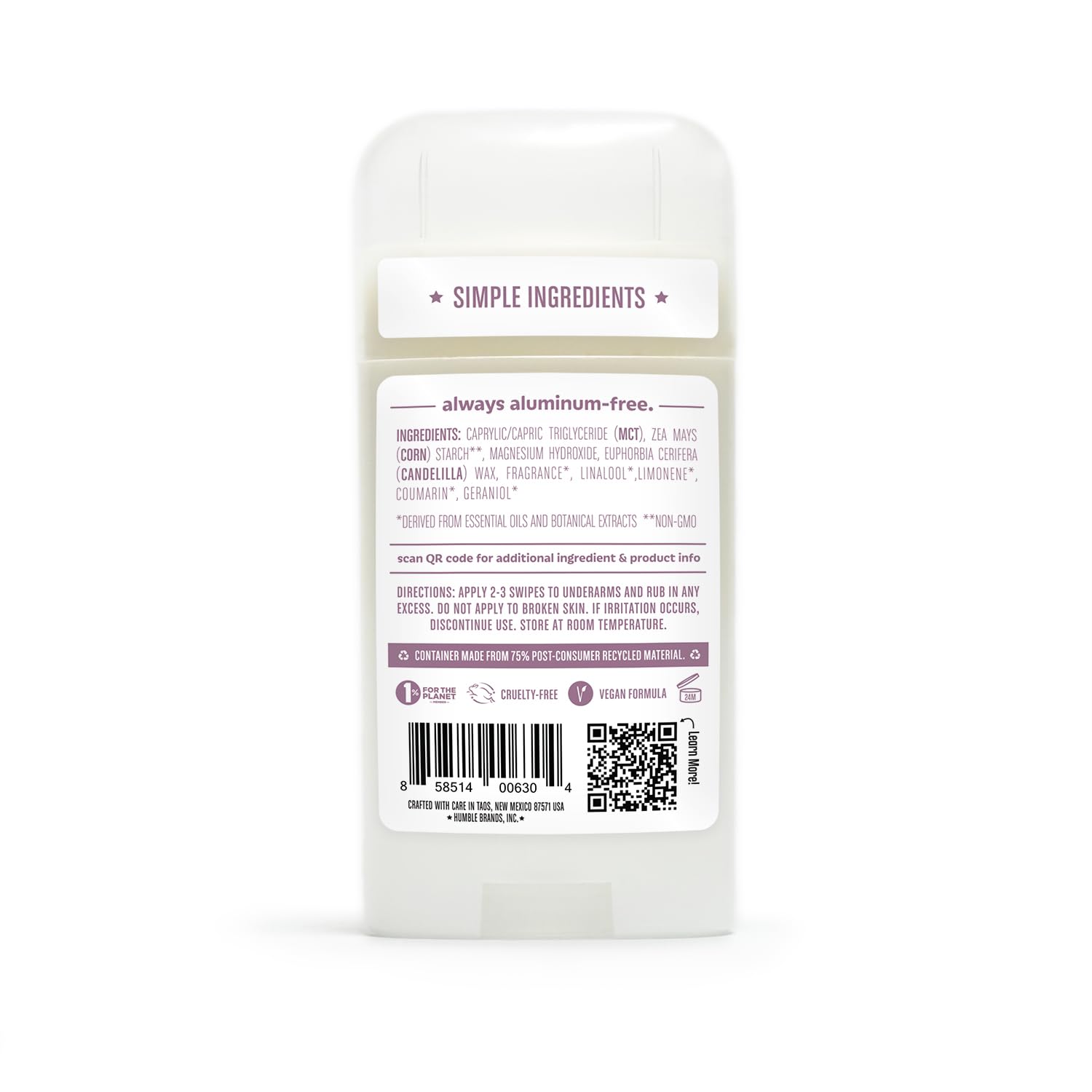 Uso diario con HUMBLE, sensación fresca y duradera gracias a ingredientes naturales.