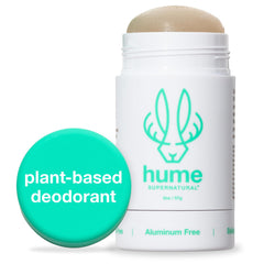 Desodorante Hume Supernatural Desierto Flor; aplicación clara para piel sensible y sensación fresca.