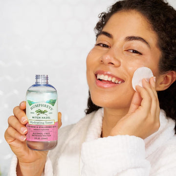 Humphreys alcohol-free toner label emphasizes gentle care