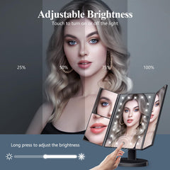 HUONUL espejo maquillaje 3x ampliación para retoques finos en el rostro.