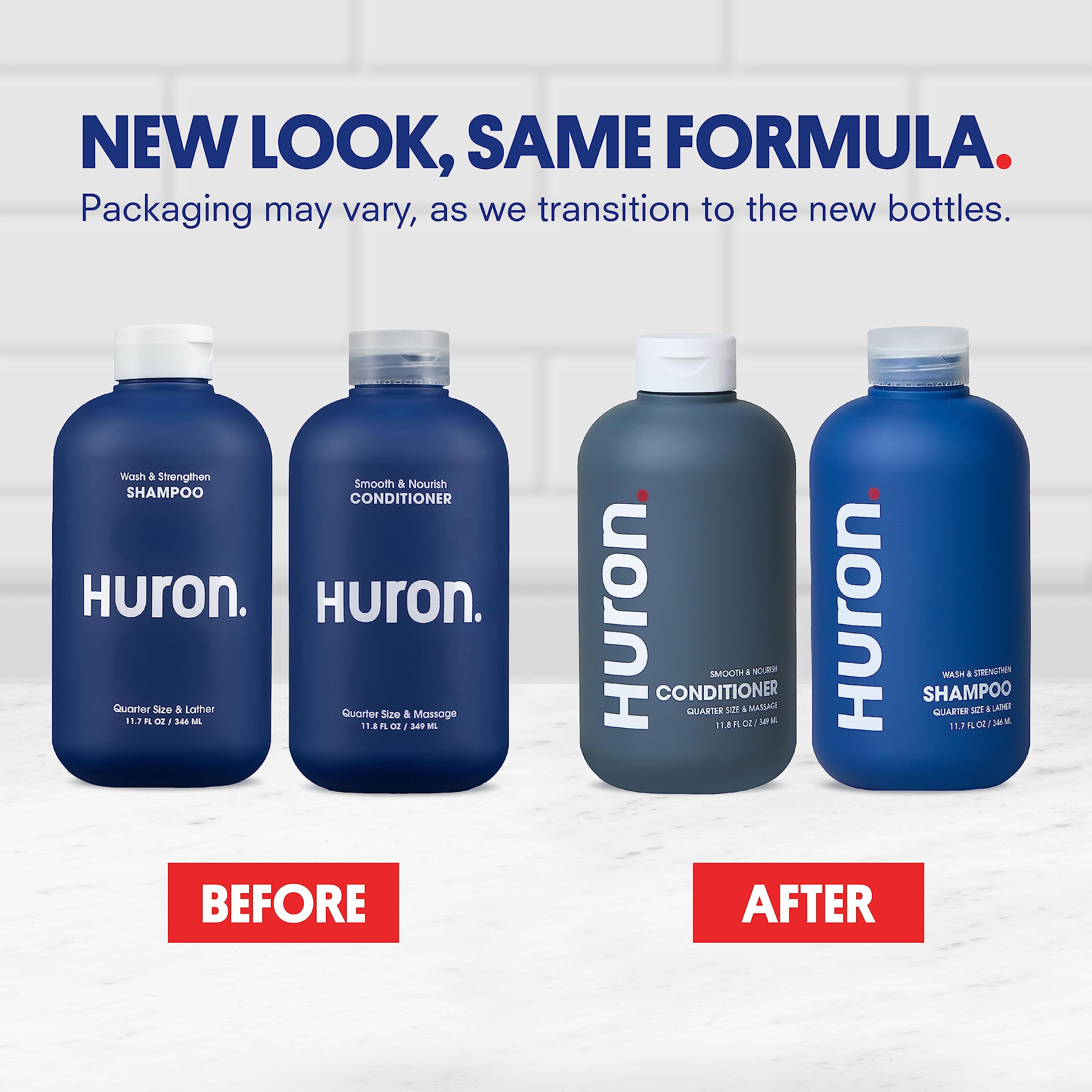 Acondicionador Huron para cabello, botella, suaviza y fortalece