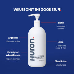 Cabello masculino con brillo suave tras usar Huron.